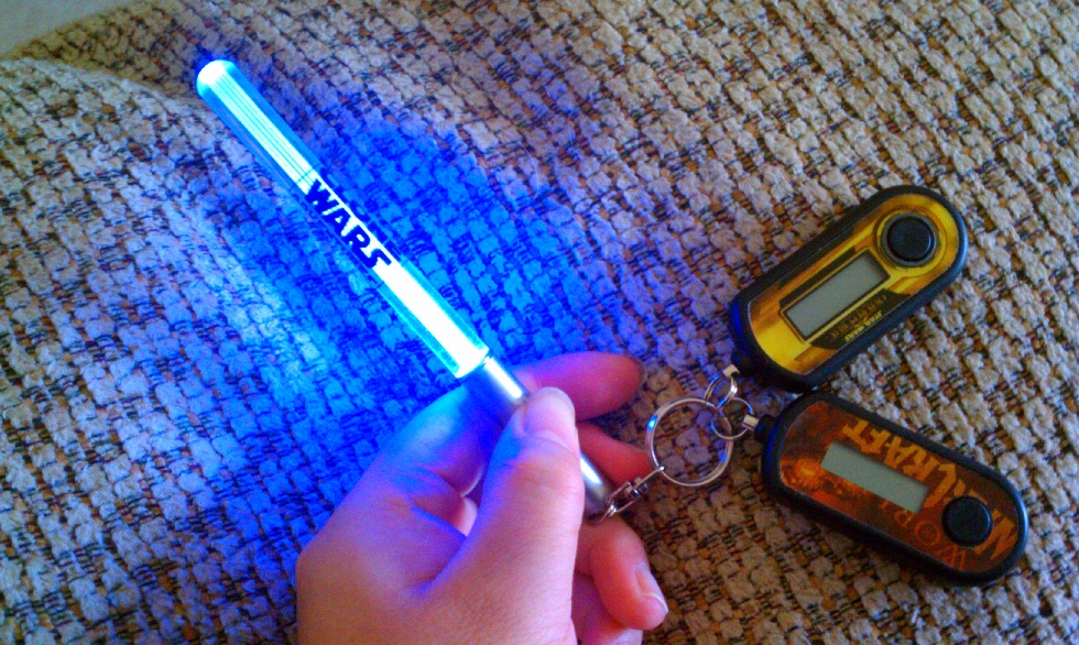 mini lightsaber keychain